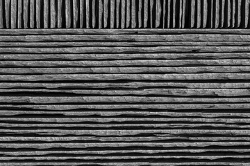 Hintergrund Dachdeckung Schiefersteine Stapel im Profil close up - Background roofing slate stones...