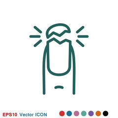 Manicure icon logo, illustration, vector sign symbol for design