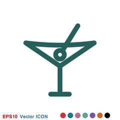 Martini icon logo, illustration, vector sign symbol for design