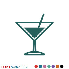 Martini icon logo, illustration, vector sign symbol for design