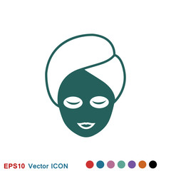 Facial mask icon logo, illustration, vector sign symbol for design