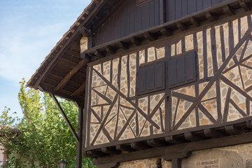 Cityscape in Potes  a Cantabria village of Spain