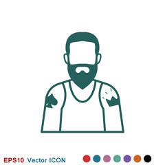 Body tattoo icon logo, illustration, vector sign symbol for design