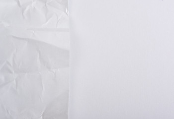 white strip of paper on a white background