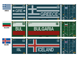 National container(Greece,Bulgaria,Iceland)
