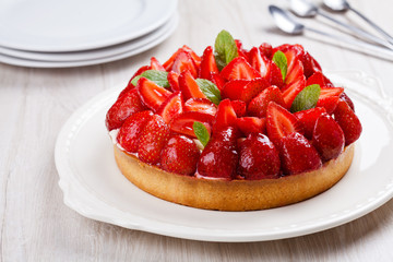 Homemade Organic Strawberry Pie