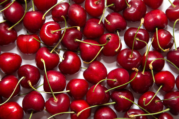 cherry on a white background close-up