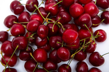 cherry on a white background close-up