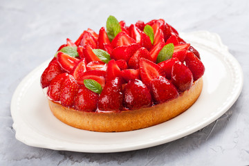 Strawberry Pie With Organic Strawberries