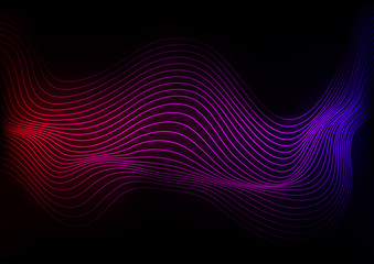 Abstract futuristic colorful 3d neon wavy background