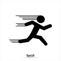 Running icon.. Vector Illustration.Eps10