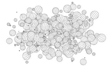 Vector abstract spheres background