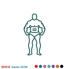 Obraz na płótnie Canvas Muscle icon logo, illustration, vector sign symbol for design