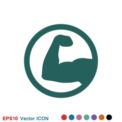 Muscle icon logo, illustration, vector sign symbol for design