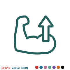 Muscle icon logo, illustration, vector sign symbol for design