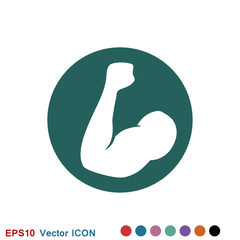 Muscle icon logo, illustration, vector sign symbol for design