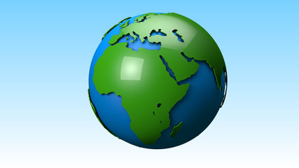 World Globe 3d Render
