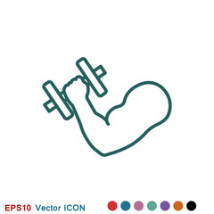 Muscle icon logo, illustration, vector sign symbol for design