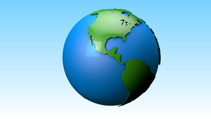 World Globe 3d Render