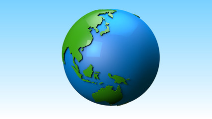 World Globe 3d Render
