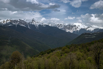 beautiful mountain landscape. Krasnaya Polyana. Sochi. Russia