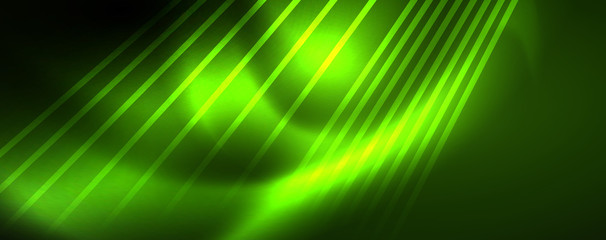 Obraz premium Vector neon light lines concept, abstract background