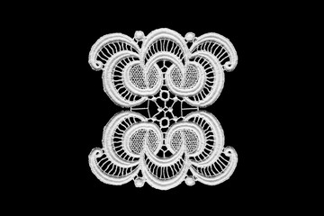 White lace isolated