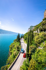 Gardesana Road near Limone sul Garda. Garda Lake, Lombardy, Italy - 271444814