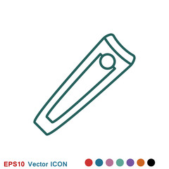 Nail clippers icon logo, illustration, vector sign symbol for design