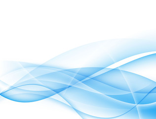 Abstract blue and white wave design Modern vector background