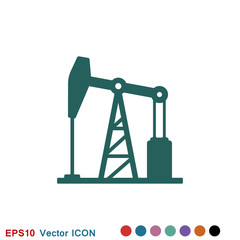 Oil pump icon logo, illustration, vector sign symbol for design