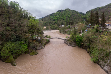 Ancient bridge over the river Adzharistskali