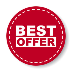 red vector banner best offer