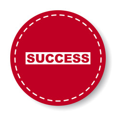 red vector banner success