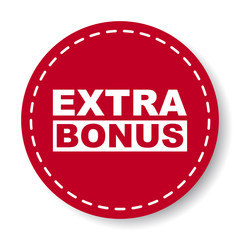 red vector banner extra bonus