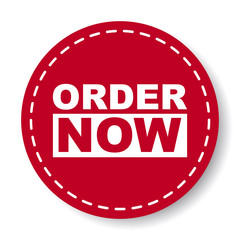 red vector banner order now
