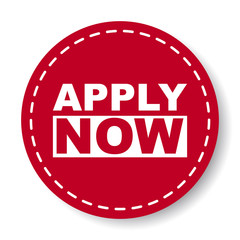 red vector banner apply now