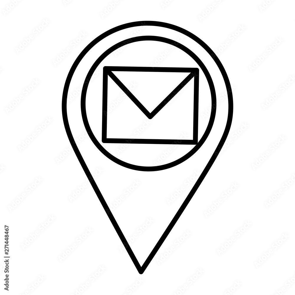 Poster navigation pointer mail vector illustration