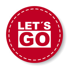 red vector banner lets go