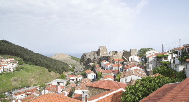 Capital Chora at Samothraki island in Greece