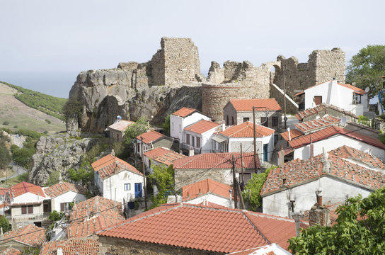 Capital Chora at Samothraki island in Greece