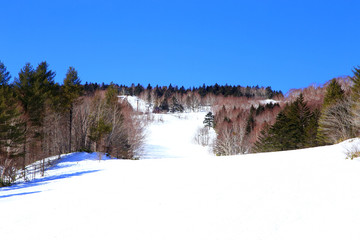 スキーリゾート　冬景色