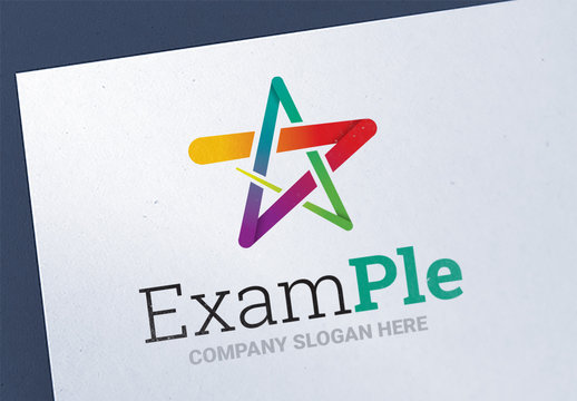 Abstract Colorful Star Symbol Logo