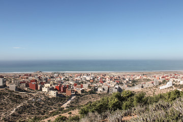 village de Tamraght  depuis les montagnes 