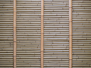 Bamboo wall, Bamboo fence background. local area urban house protection from the thief.