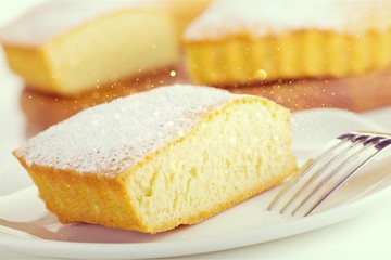 Cake lemon soft butter angel isolated decoration