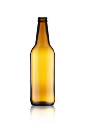 empty brown beer bottle