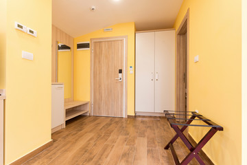 Hotel apartment interior, entrance area