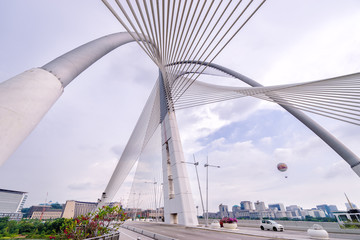 Design and engineering. Modern bridge in Putrajaya, Malaysia.