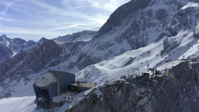 Aerial Shot of AlpspiX viewing platform in Zugspitz region
